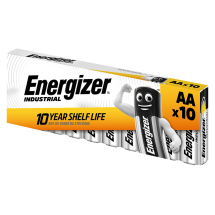 ENERGIZER AA INDUSTRIAL ALKALINE BATTERIES (10 Pack) ENERGIZER AA INDUSTRIAL ALKALINE BATTERIES (10 Pack)
