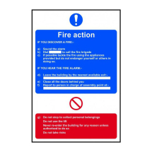 200 x 300mm FIRE ACTION PROCEDURE - RPVC 200 x 300mm FIRE ACTION PROCEDURE - RPVC