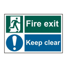 200 x 300mm FIRE EXIT KEEP CLEAR - PVC 200 x 300mm FIRE EXIT KEEP CLEAR - PVC